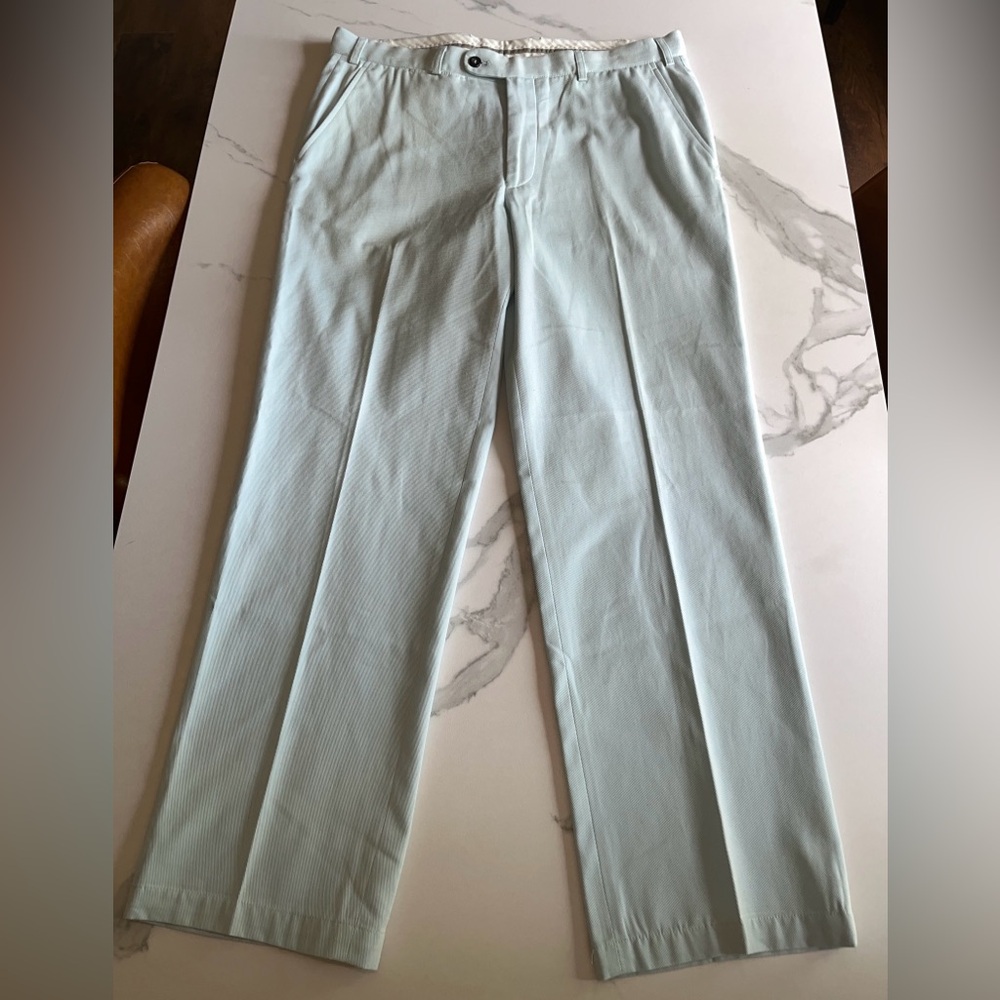 Hiltl Cotton Chinos Casual Pants Size 52 (36 US) Light Blue German Engineered
